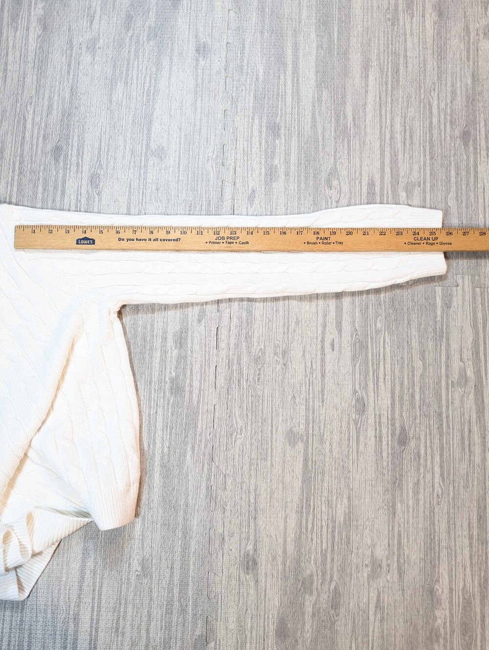 Gap V-Neck Cable-Knit Sweater‎ Classic Costal Chic Preppy Cotton White Sz XL - Picture 6 of 8
